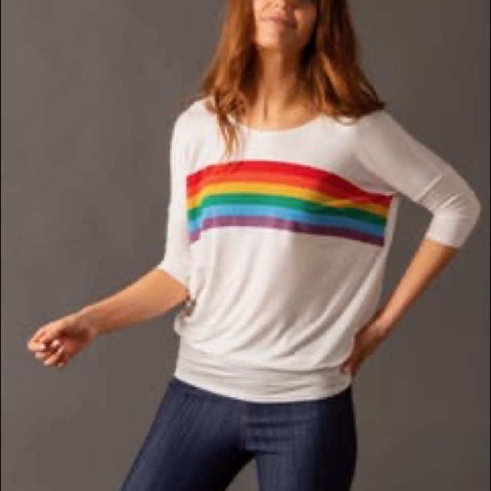 Rainbow Dolman Top